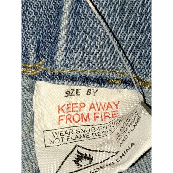 Girls My Fav Jeans with White Flowers Size 8 - Picture 4 of 5